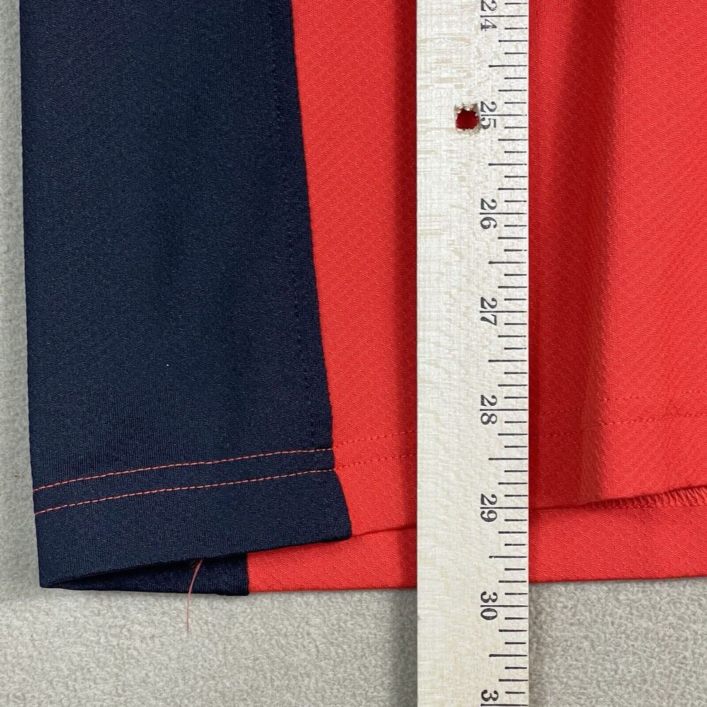 Under Armour Polo Shirt Mens Medium Blue Black Red Performance Blocked Adult NWT - Picture 6 of 11